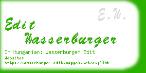 edit wasserburger business card